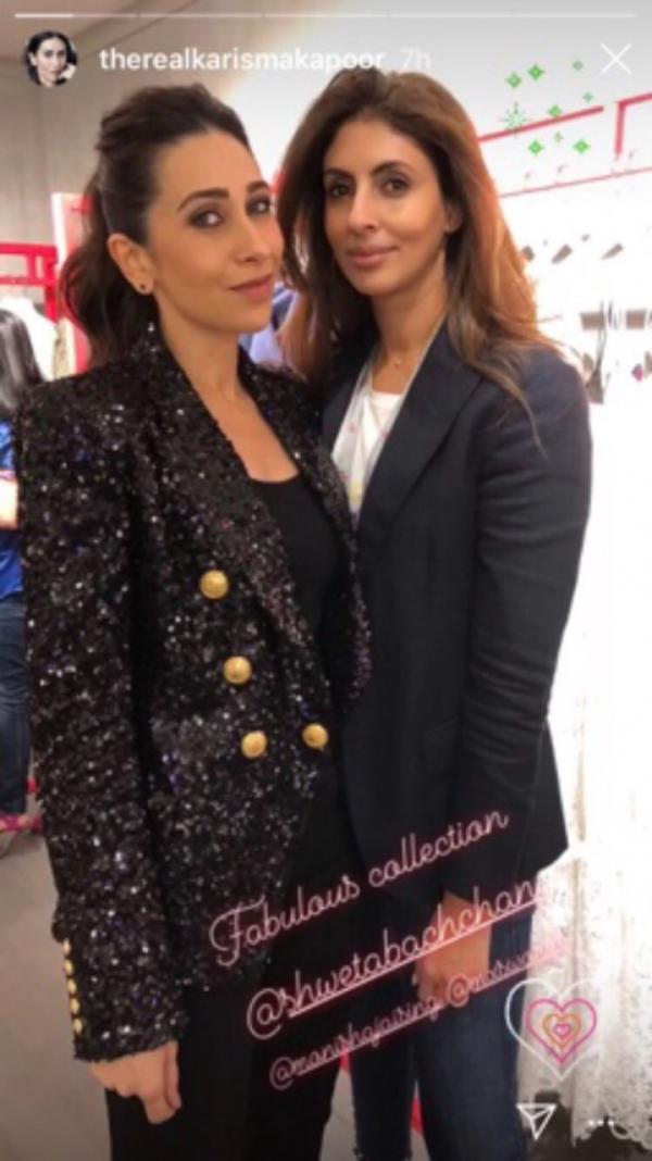 Shweta Bachcha nanda bonds with abhishek Bachchan ex girlfriend karisma Kapoor